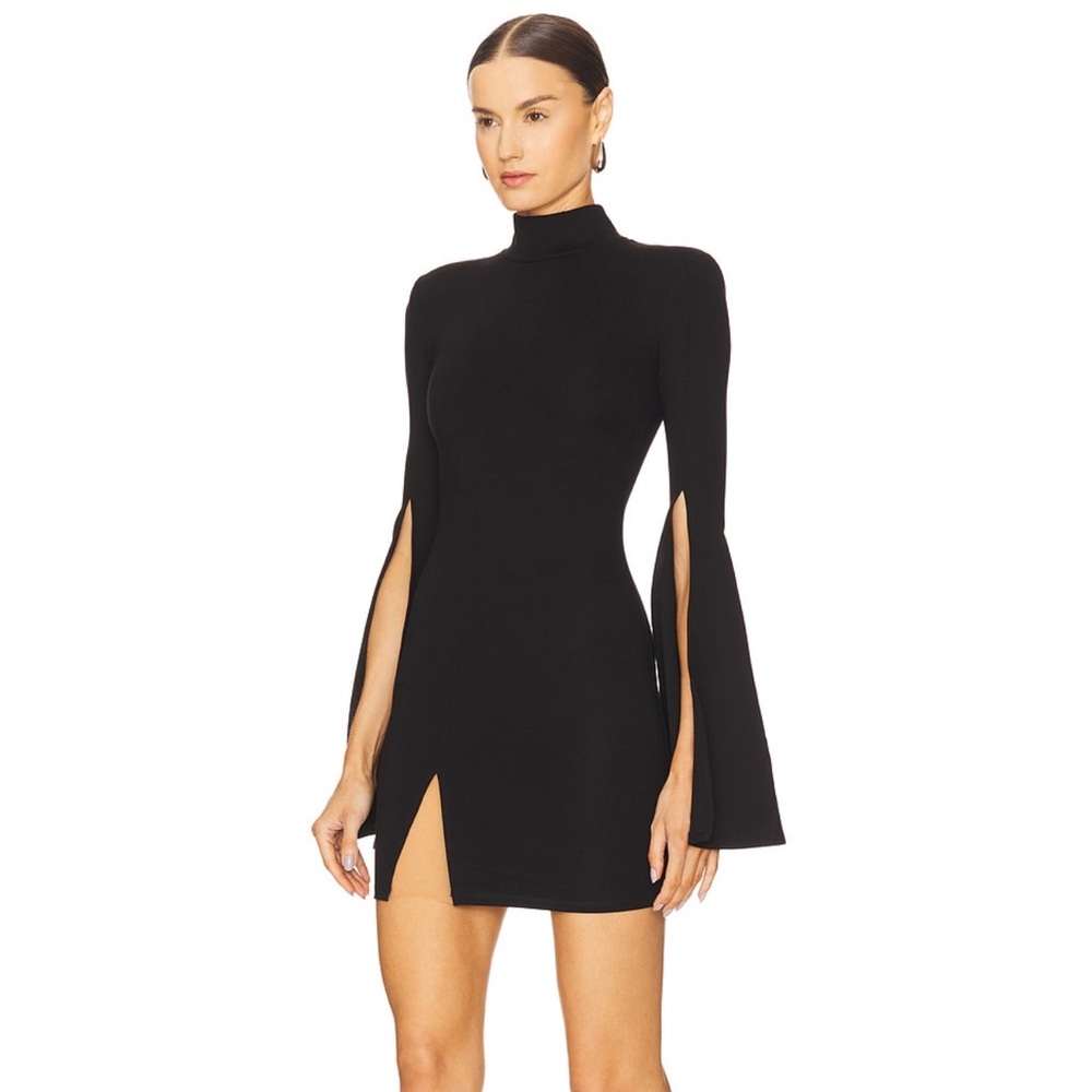 NWT REVOLVE MICHAEL COSTELLO Elegant Black Dress with Flared Sleeves - Picture 4 of 4